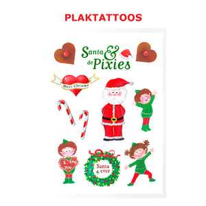 Santa & de Pixies Plaktattoos