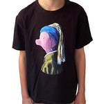 Afbeelding in Gallery-weergave laden, T-shirt 'Great Art' zwijntje met de parel
